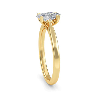 Marquise Cut Cathedral Solitaire Engagement Ring 0.75 ct
