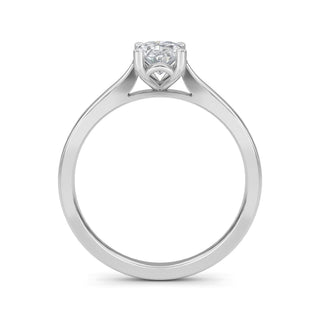 Oval Cut Cathedral Solitaire Engagement Ring 1.0 ct