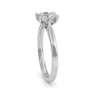 Oval Cut Cathedral Solitaire Engagement Ring 1.0 ct