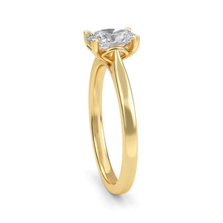 Oval Cut Cathedral Solitaire Engagement Ring 1.0 ct