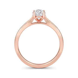 Pear Cut Cathedral Solitaire Engagement Ring 1.0 ct