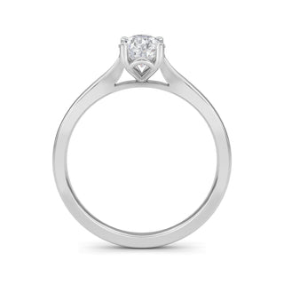Pear Cut Cathedral Solitaire Engagement Ring 1.0 ct