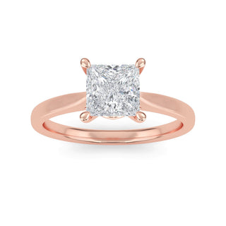 Princess Cut Cathedral Solitaire Engagement Ring 1.0 ct