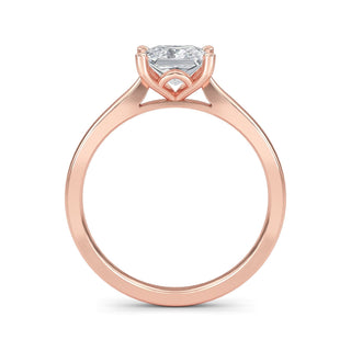Princess Cut Cathedral Solitaire Engagement Ring 1.0 ct