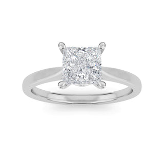 Princess Cut Cathedral Solitaire Engagement Ring 1.0 ct