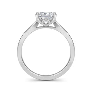 Princess Cut Cathedral Solitaire Engagement Ring 1.0 ct