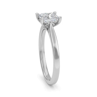 Princess Cut Cathedral Solitaire Engagement Ring 1.0 ct