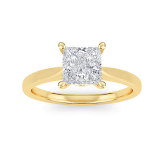 Princess Cut Cathedral Solitaire Engagement Ring 1.0 ct