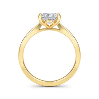 Princess Cut Cathedral Solitaire Engagement Ring 1.0 ct
