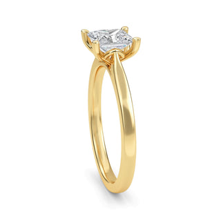 Princess Cut Cathedral Solitaire Engagement Ring 1.0 ct