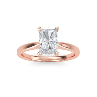 Radiant Cut Cathedral Solitaire Engagement Ring 1.0 ct