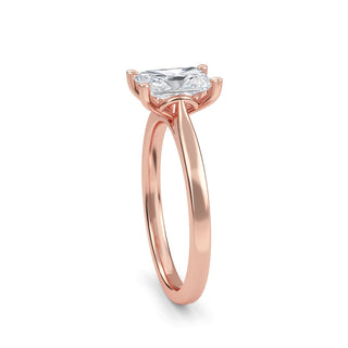 Radiant Cut Cathedral Solitaire Engagement Ring 1.0 ct