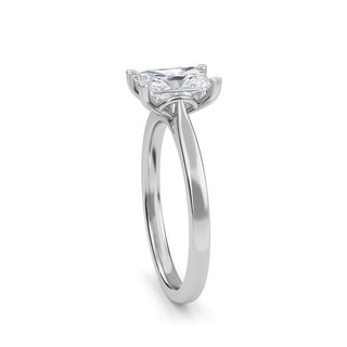 Radiant Cut Cathedral Solitaire Engagement Ring 1.0 ct