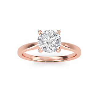 Round Cut Classic Cathedral Solitaire Engagement Ring 1.0 ct