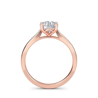 Round Cut Classic Cathedral Solitaire Engagement Ring 1.0 ct