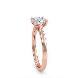 Round Cut Classic Cathedral Solitaire Engagement Ring 1.0 ct