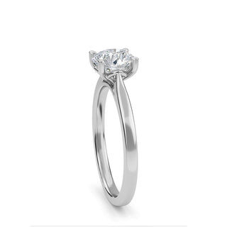 Round Cut Classic Cathedral Solitaire Engagement Ring 1.0 ct
