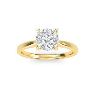 Round Cut Classic Cathedral Solitaire Engagement Ring 1.0 ct