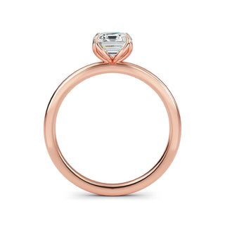 Asscher Cut Floating Solitaire Engagement Ring 1.0 ct