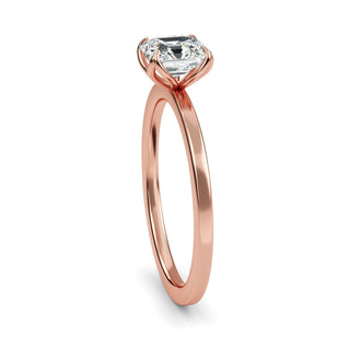 Asscher Cut Floating Solitaire Engagement Ring 1.0 ct