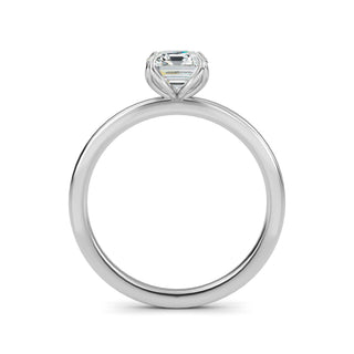 Asscher Cut Floating Solitaire Engagement Ring 1.0 ct