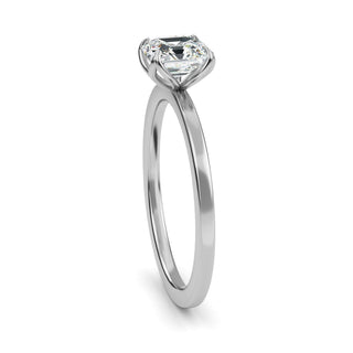 Asscher Cut Floating Solitaire Engagement Ring 1.0 ct