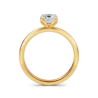 Asscher Cut Floating Solitaire Engagement Ring 1.0 ct