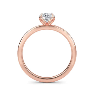 Cushion Cut Tulip Solitaire Engagement Ring 1.0 ct