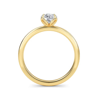 Cushion Cut Tulip Solitaire Engagement Ring 1.0 ct