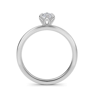 Marquise Cut Petal-Prong Solitaire Engagement Ring 0.5 ct
