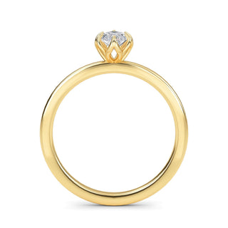 Marquise Cut Petal-Prong Solitaire Engagement Ring 0.5 ct