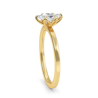 Marquise Cut Petal-Prong Solitaire Engagement Ring 0.5 ct