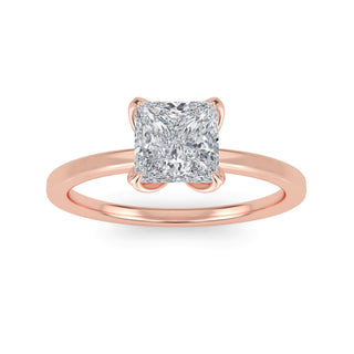 Princess Cut Petal-Prong Solitaire Engagement Ring 1.0 ct