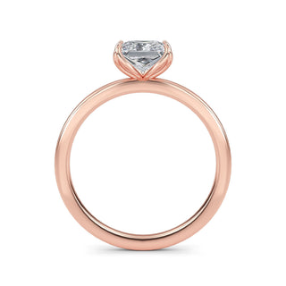 Princess Cut Petal-Prong Solitaire Engagement Ring 1.0 ct