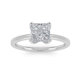 Princess Cut Petal-Prong Solitaire Engagement Ring 1.0 ct