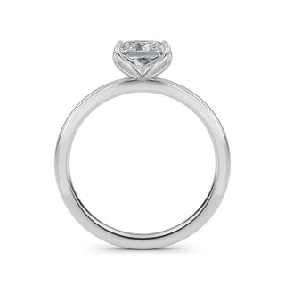 Princess Cut Petal-Prong Solitaire Engagement Ring 1.0 ct