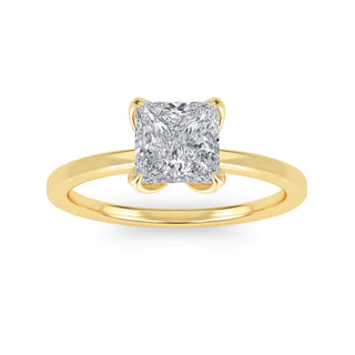 Princess Cut Petal-Prong Solitaire Engagement Ring 1.0 ct