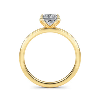 Princess Cut Petal-Prong Solitaire Engagement Ring 1.0 ct