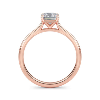 Asscher Cut Minimal Solitaire Engagement Ring 1.0 ct