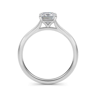 Asscher Cut Minimal Solitaire Engagement Ring 1.0 ct