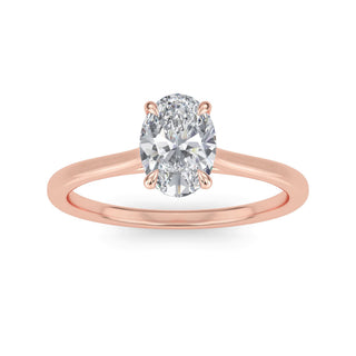 Oval Cut Refined Solitaire Engagement Ring 1.0 ct