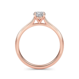 Oval Cut Refined Solitaire Engagement Ring 1.0 ct