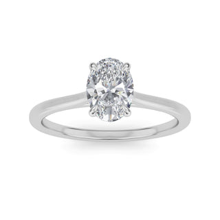 Oval Cut Refined Solitaire Engagement Ring 1.0 ct