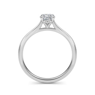 Oval Cut Refined Solitaire Engagement Ring 1.0 ct