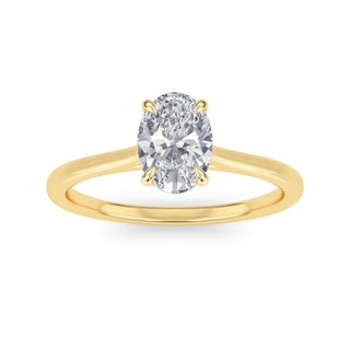 Oval Cut Refined Solitaire Engagement Ring 1.0 ct