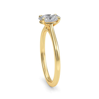 Oval Cut Refined Solitaire Engagement Ring 1.0 ct