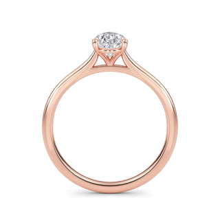 Pear Cut Refined Solitaire Engagement Ring 1.0 ct