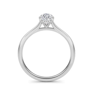 Pear Cut Refined Solitaire Engagement Ring 1.0 ct