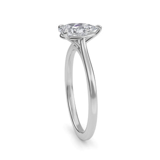 Pear Cut Refined Solitaire Engagement Ring 1.0 ct