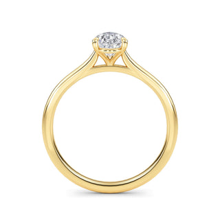Pear Cut Refined Solitaire Engagement Ring 1.0 ct
